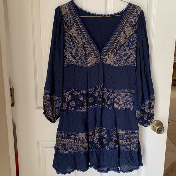 FREE PEOPLE My Love Mini Peasant Dress EUC Size - S - Picture 13 of 14